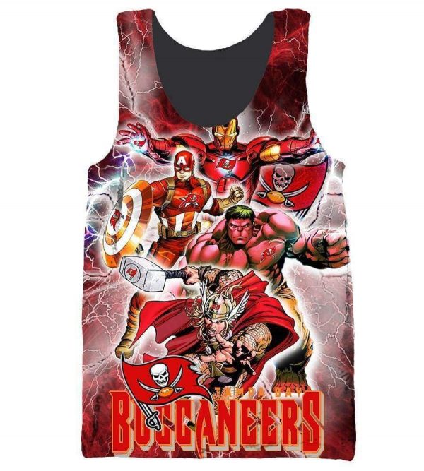 The Avengers Tampa Bay Buccaneers Hoodie - Pullover Red Hoodie