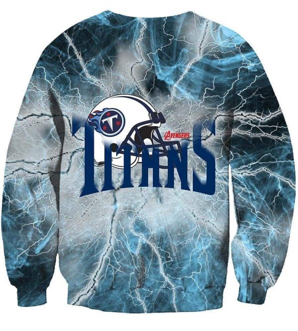 The Avengers Tennessee Titans Hoodies - Pullover Blue Hoodie