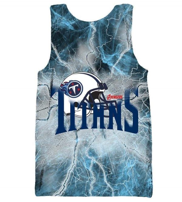 The Avengers Tennessee Titans Hoodies - Pullover Blue Hoodie