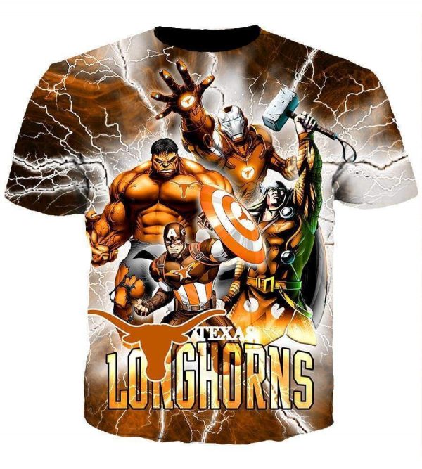 The Avengers Texas Longhorns Hoodies - Pullover Orange Hoodie