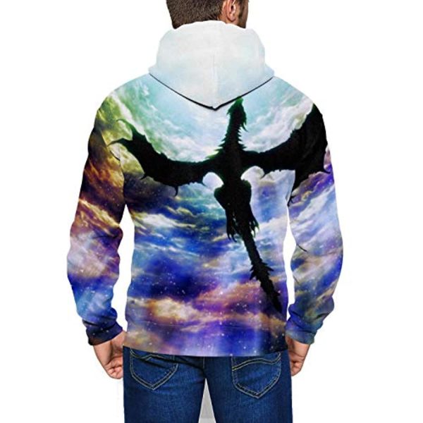 THE ELDER SCROLLS Hoodies - Sky Dragon Zip Up Drawstring Hoodie with Pocket