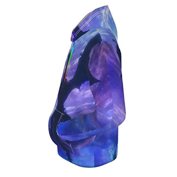 THE ELDER SCROLLS Hoodies - Skyrim Dragon Purple Pullover Drawstring Hoodie with Pocket