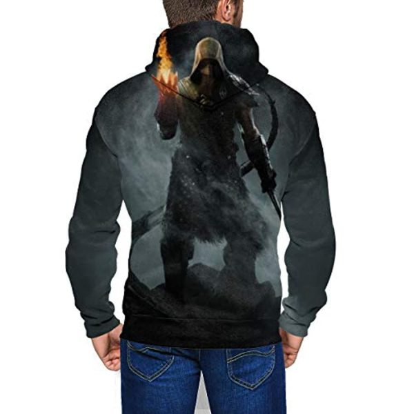 THE ELDER SCROLLS Hoodies - Skyrim Dragonborn Black Zip Up Drawstring Hoodie with Pocket