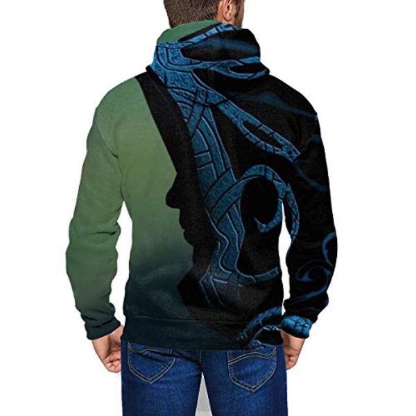 THE ELDER SCROLLS Hoodies - Skyrim Hoodie 3D Print Zip Up Drawstring Hoodie