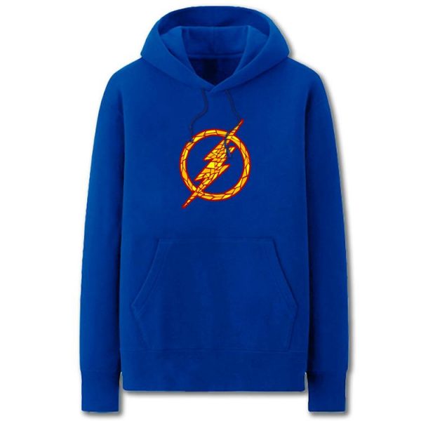 The Flash Hoodies - Solid Color Super Hero The Flash Fleece Hoodie