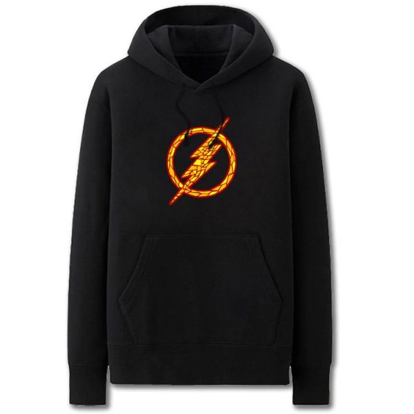 The Flash Hoodies - Solid Color Super Hero The Flash Fleece Hoodie