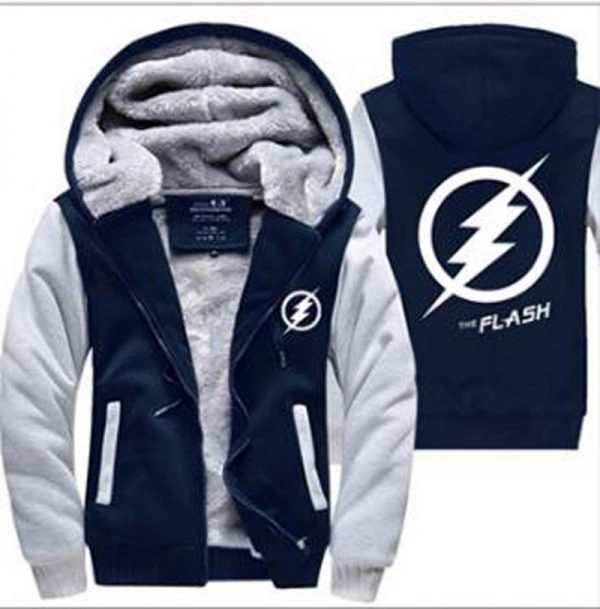 The Flash Jackets - Solid Color The Flash Movie Series The Flash Sign Fleece Jacket