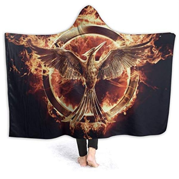 The Hunger Games Hooded Blanket - Unisex Cloak Style Hooded Fleece Blanket