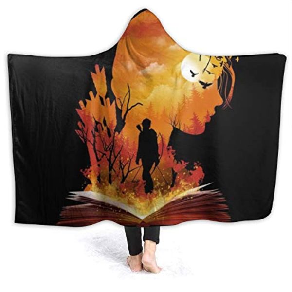 The Hunger Games Hooded Blanket - Unisex Cloak Style Hooded Fleece Blanket