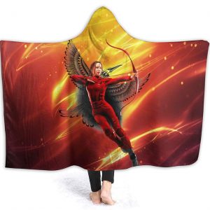 The Hunger Games Hooded Blanket - Unisex Cloak Style Hooded Fleece Blanket