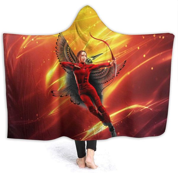 The Hunger Games Hooded Blanket - Unisex Cloak Style Hooded Fleece Blanket