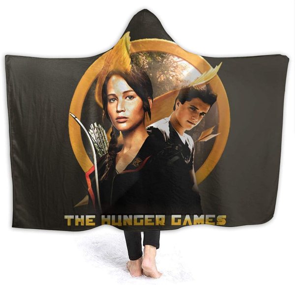 The Hunger Games Hooded Blanket - Unisex Cloak Style Hooded Fleece Blanket