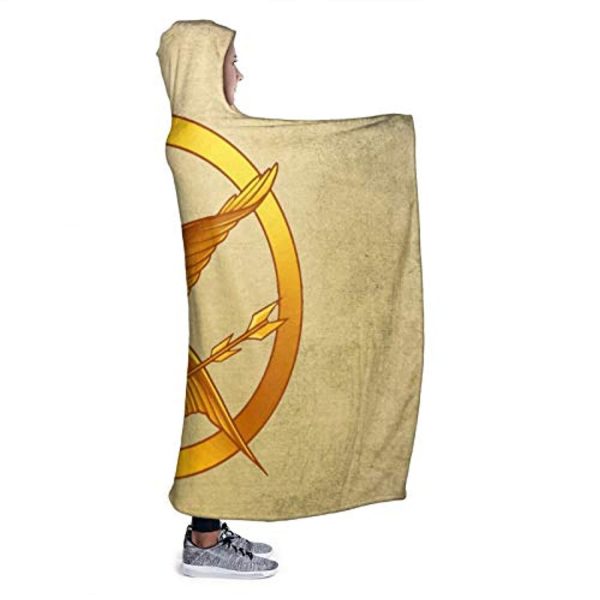 The Hunger Games Hooded Blanket - Unisex Cloak Style Hooded Fleece Blanket
