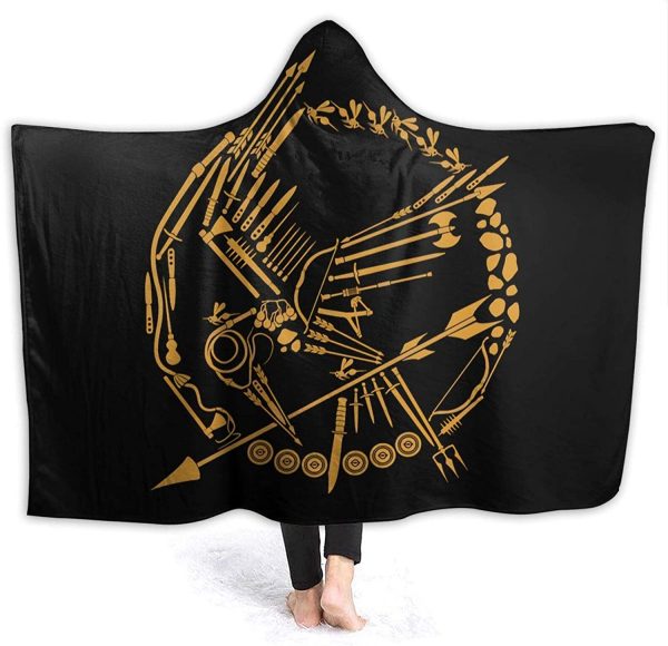 The Hunger Games Hooded Blanket - Unisex Cloak Style Hooded Fleece Blanket