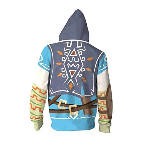The Legend of Zelda Hoodie - 3D Print Hooded Zip Up Sweatshirt