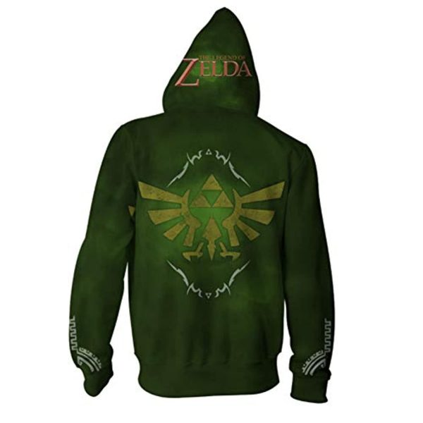 The Legend of Zelda Hoodie - 3D Print Hooded Zip Up Sweatshirt