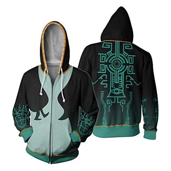 The Legend of Zelda Hoodie - 3D Print Hooded Zip Up Sweatshirt