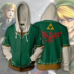 The Legend of Zelda Hoodies - Zip Up Link Green Hoodie