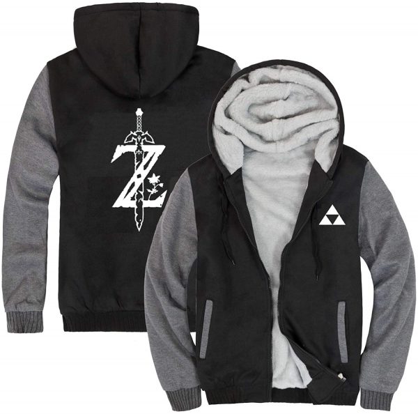 The Legend of Zelda Jacket - Solid Color Fleece Hooded Coat 4 Colors Optional