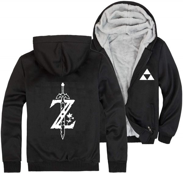 The Legend of Zelda Jacket - Solid Color Fleece Hooded Coat 4 Colors Optional