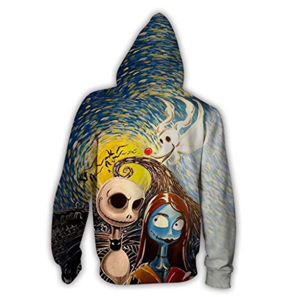 The Nightmare Before Christmas 3D Printed Zipper Hoodie