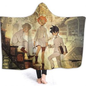 The Promised Neverland Blanket - Nap Throw Anime Printed Hooded Blanket