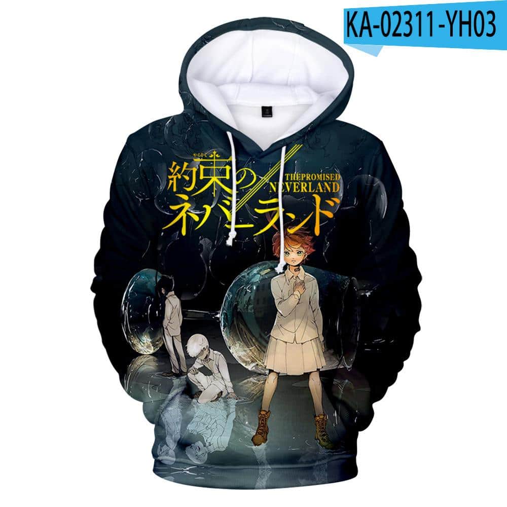 The Promised Neverland Hoodies - Anime Printed Hooded Pullover