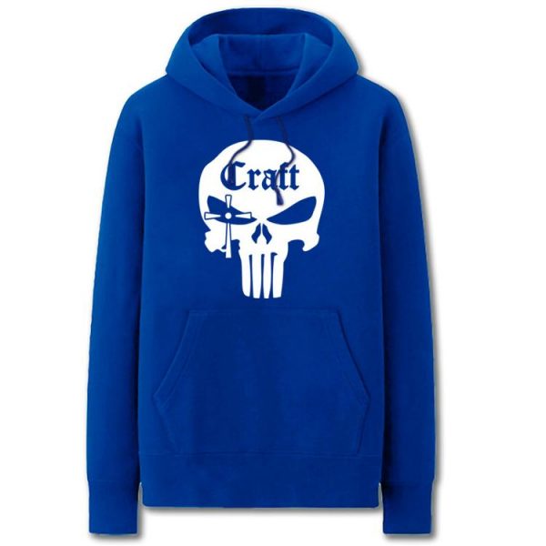 The Punisher Hoodies - Solid Color Super Cool The Punisher Skull Fleece Hoodie