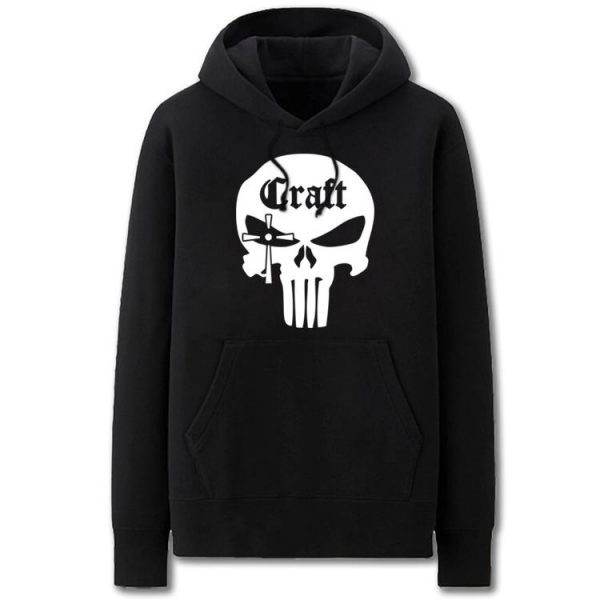 The Punisher Hoodies - Solid Color Super Cool The Punisher Skull Fleece Hoodie