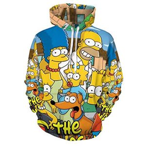 The Simpsons Hoodies - Unisex 3D Printed Hoodie Pullover Sweatshirt with Pocket