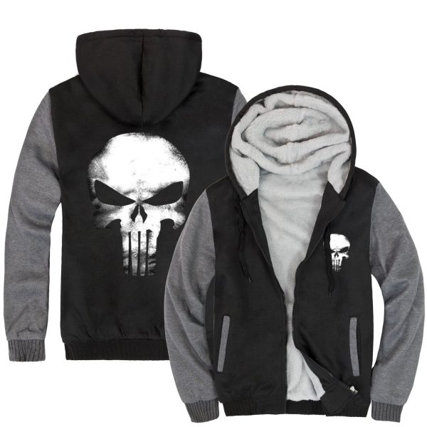 The Skeleton Man Jackets - Solid Color Skeleton Man Series Super Cool Fleece Jacket