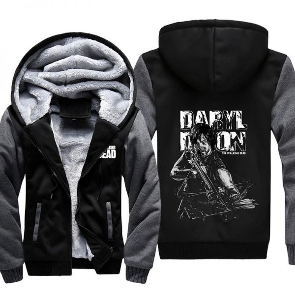 The Walking Dead Jackets - Solid Color Super Cool Daryl Dixon Icon Fleece Jacket
