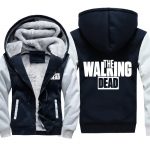 The Walking Dead Jackets - Solid Color The Walking Dead Movie Logo Icon Fleece Jacket