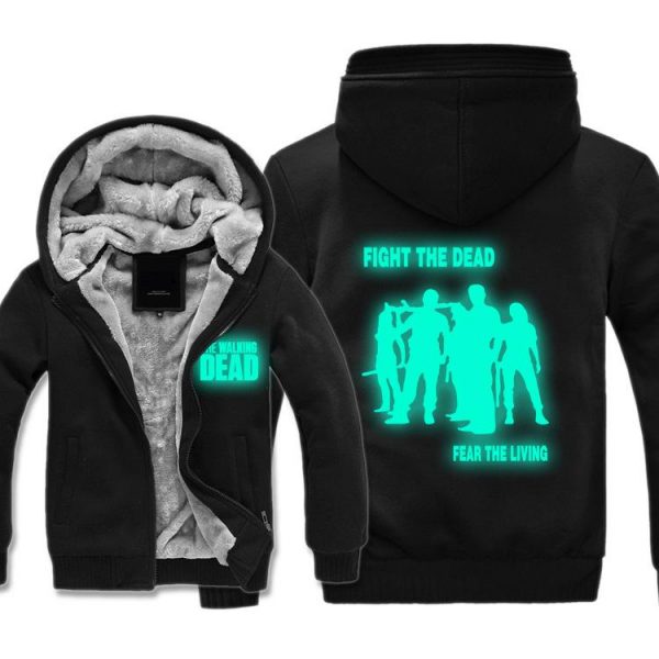 The Walking Dead Jackets - Solid Color The Walking Dead Movie Luminous Icon Fleece Jacket