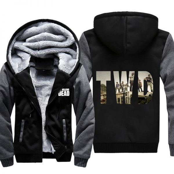 The Walking Dead Jackets - Solid Color The Walking Dead Movie TWD Icon Fleece Jacket