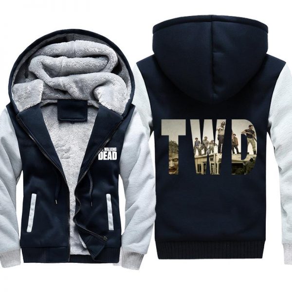 The Walking Dead Jackets - Solid Color The Walking Dead Movie TWD Icon Fleece Jacket