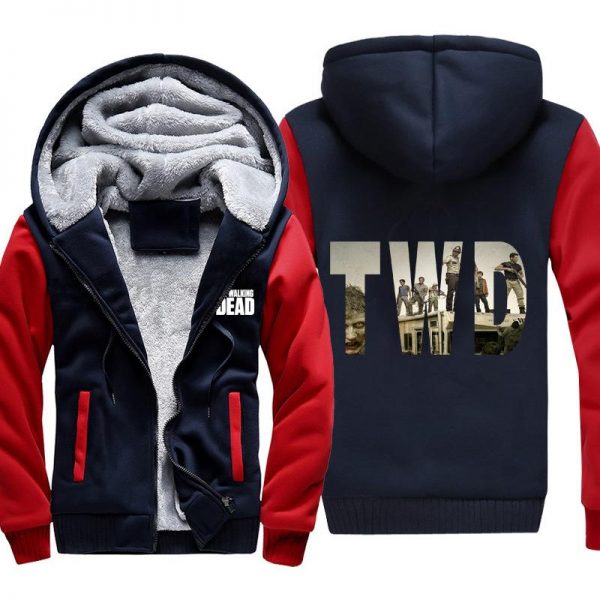 The Walking Dead Jackets - Solid Color The Walking Dead Movie TWD Icon Fleece Jacket