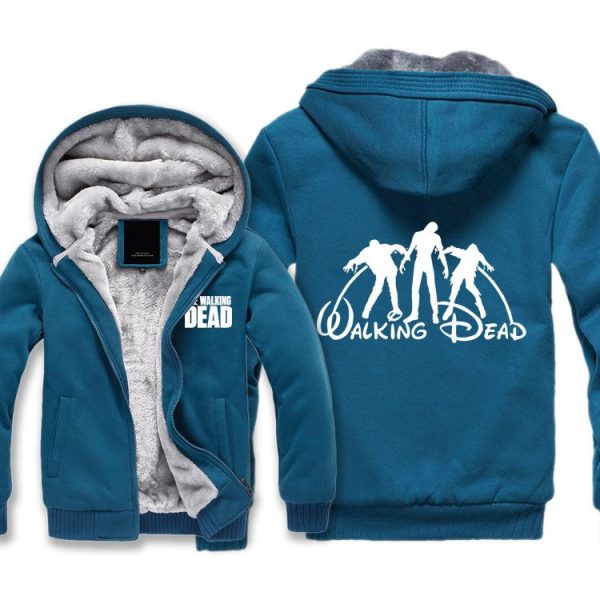The Walking Dead Jackets - Solid Color The Walking Dead Movie Zombie Icon Fleece Jacket