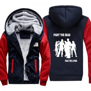 The Walking Dead Jackets - Solid Color The Walking Dead Movie Zombie Team Icon Fleece Jacket
