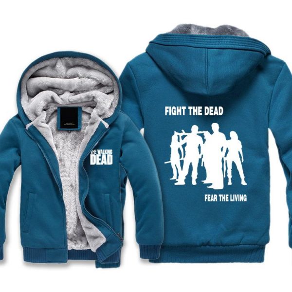 The Walking Dead Jackets - Solid Color The Walking Dead Movie Zombie Team Icon Fleece Jacket