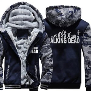 The Walking Dead Jackets - Solid Color The Walking Dead Series Evolution Theory Icon Fleece Jacket
