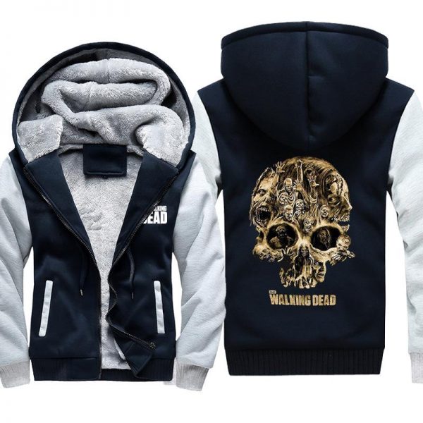 The Walking Dead Jackets - Solid Color The Walking Dead Skull Icon Fleece Jacket