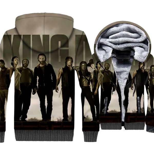 The Walking Dead Jackets - The Walking Dead Movie Series Rick Grimes and Daryl Dixon Super Cool 3D Fleece Jacket