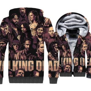 The Walking Dead Jackets - The Walking Dead Series Character Combination Super Cool 3D Fleece Jacket