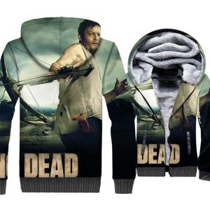 The Walking Dead Jackets - The Walking Dead Series Daryl Dixon Super Cool 3D Fleece Jacket