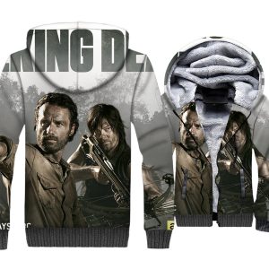 The Walking Dead Jackets - The Walking Dead Series Rick and Daryl Dixon Character  Super Cool 3D Fleece Jacket