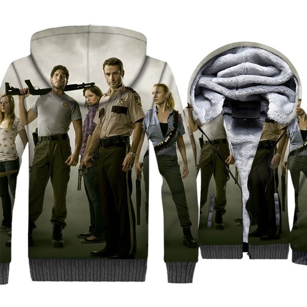 The Walking Dead Jackets - The Walking Dead Series Rick Character Combination Icon 3D Fleece Jacket