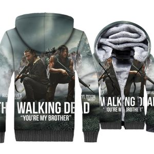 The Walking Dead Jackets - The Walking Dead Series Rick Grimes and Daryl Dixon Super Cool 3D Fleece Jacket