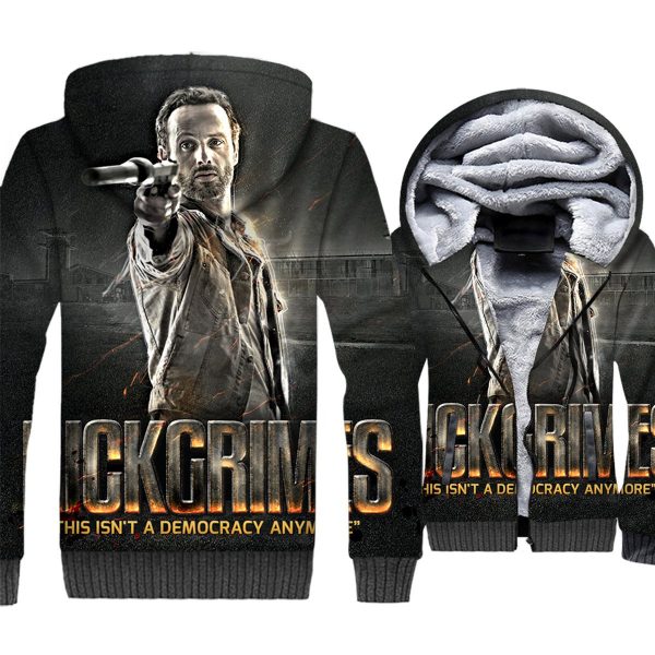 The Walking Dead Jackets - The Walking Dead Series Rick Grimes Super Cool 3D Fleece Jacket