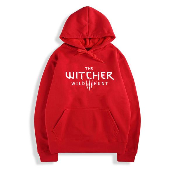 The Witcher 3 Hoodie: Red Unisex Wild Hunt Geralt Of Rivia Hoodies Sweatshirt